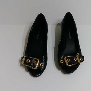 Antonio MELANI Black with gold belt shoes 7.5